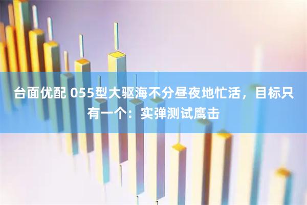台面优配 055型大驱海不分昼夜地忙活，目标只有一个：实弹测试鹰击